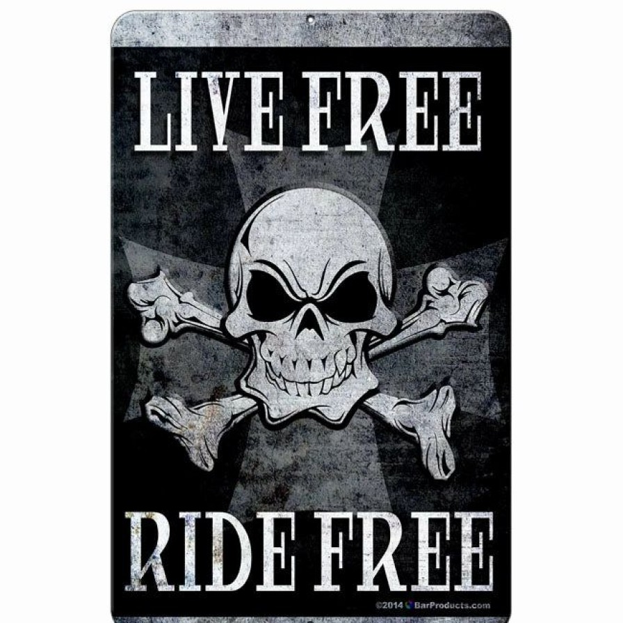 * Wholesale Barman Live Free Kolorcoat Metal Bar Sign | Bar Signs