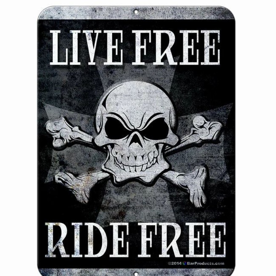 * Wholesale Barman Live Free Kolorcoat Metal Bar Sign | Bar Signs