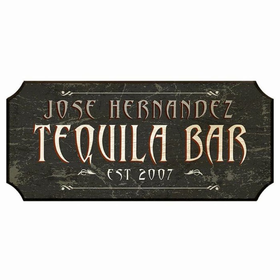 * Brand New Barman Customizable Wood Plaque Sign Tequila Bar Color Options | Bar Signs