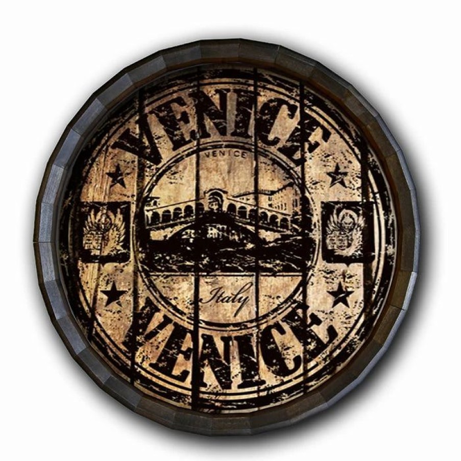 * Best Deal Barman Venice Stamp Barrel Top Tavern Sign | Bar Signs