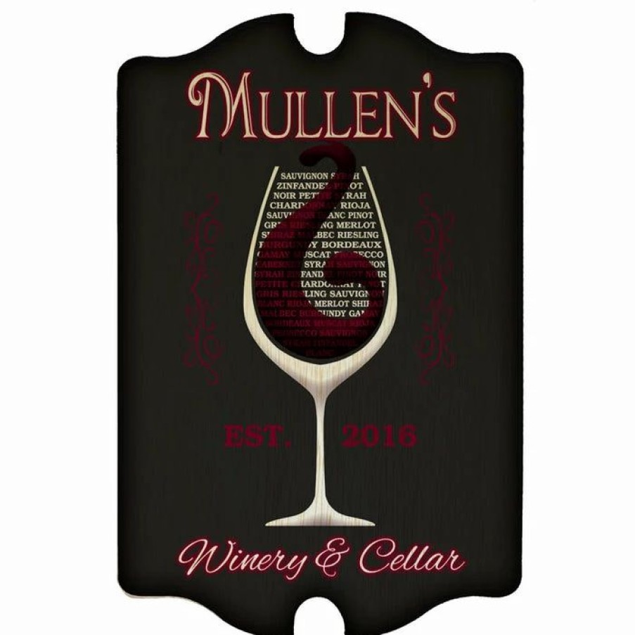 * Best Sale Barman Custom Tavern Shaped Wood Bar Sign Winery And Cellar | Bar Signs