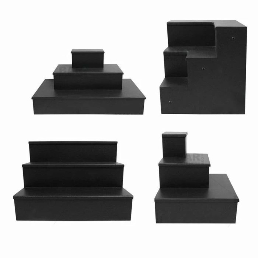 * Flash Sale Barman Wooden Liquor Shelves 3 Tier Black | Liquor Bottle Shelves