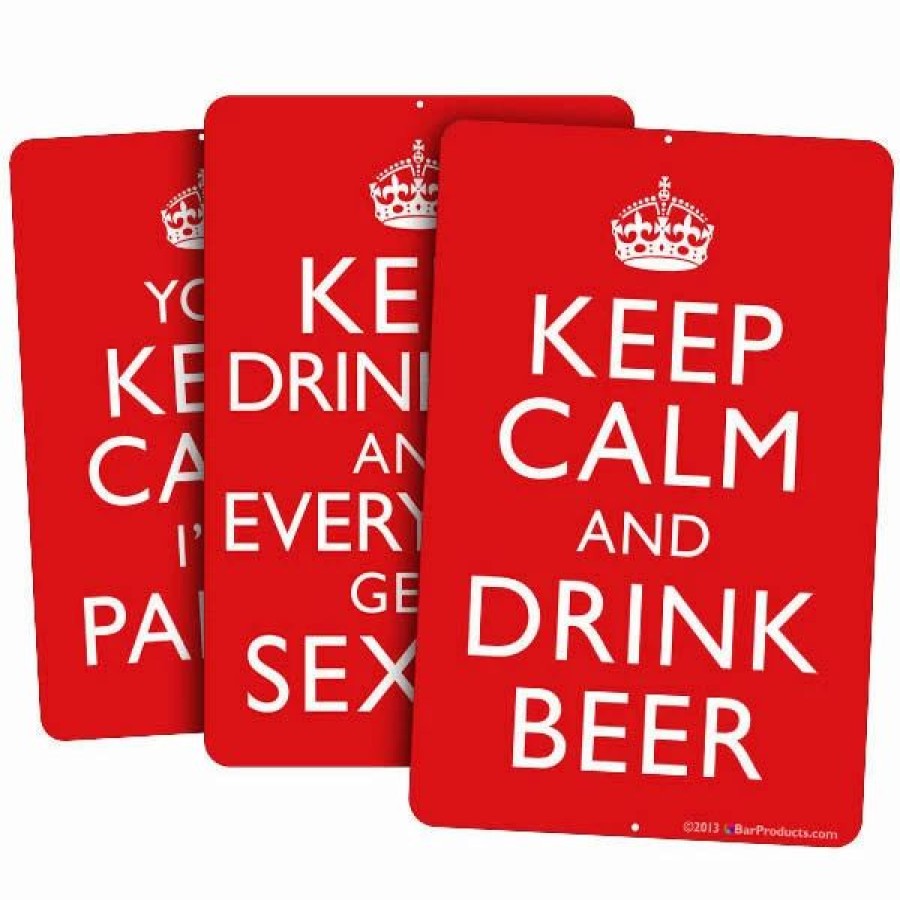 * Hot Sale Barman "Keep Calm…" Kolorcoat Metal Bar Sign | Bar Signs