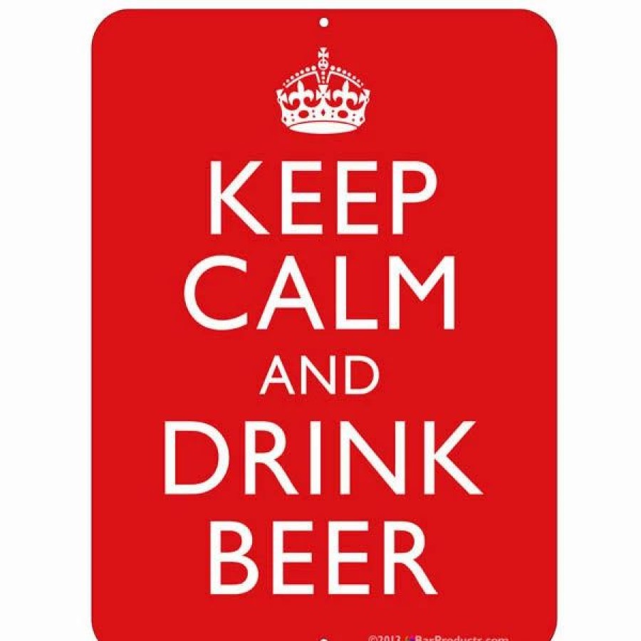 * Hot Sale Barman "Keep Calm…" Kolorcoat Metal Bar Sign | Bar Signs