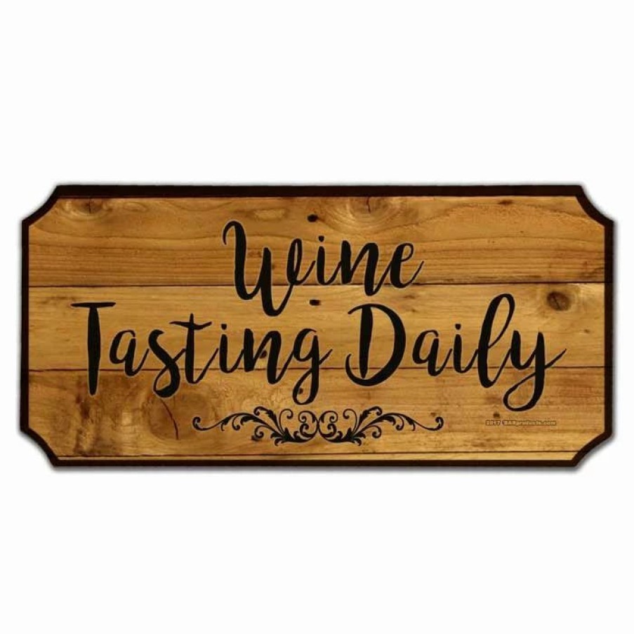 * Buy Barman Wine Tasting Daily Wood Plaque Sign | Bar Signs