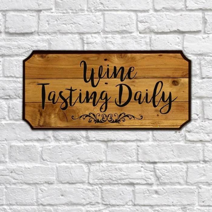 * Buy Barman Wine Tasting Daily Wood Plaque Sign | Bar Signs