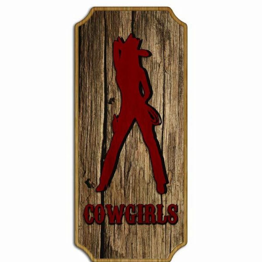 * Best Reviews Of Barman Cowgirls Wood Plaque Kolorcoat Sign | Bar Signs