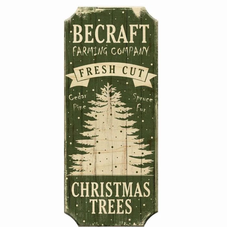 * Flash Sale Barman Customizable Wood Christmas Sign Fresh Cut Trees | Bar Signs