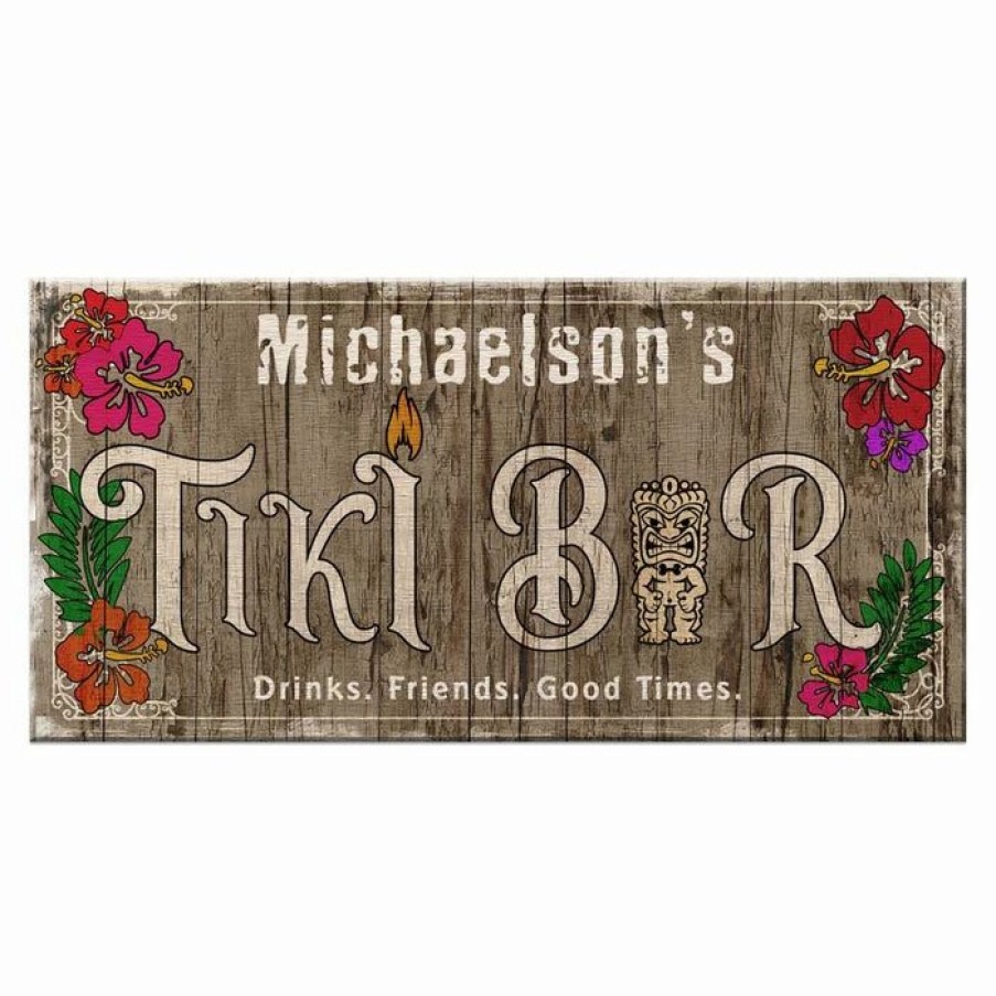 * Hot Sale Barman Customizable Large Plank Sign 11 3/4 X 23 3/4 Tiki Multiple Color Options | Bar Signs