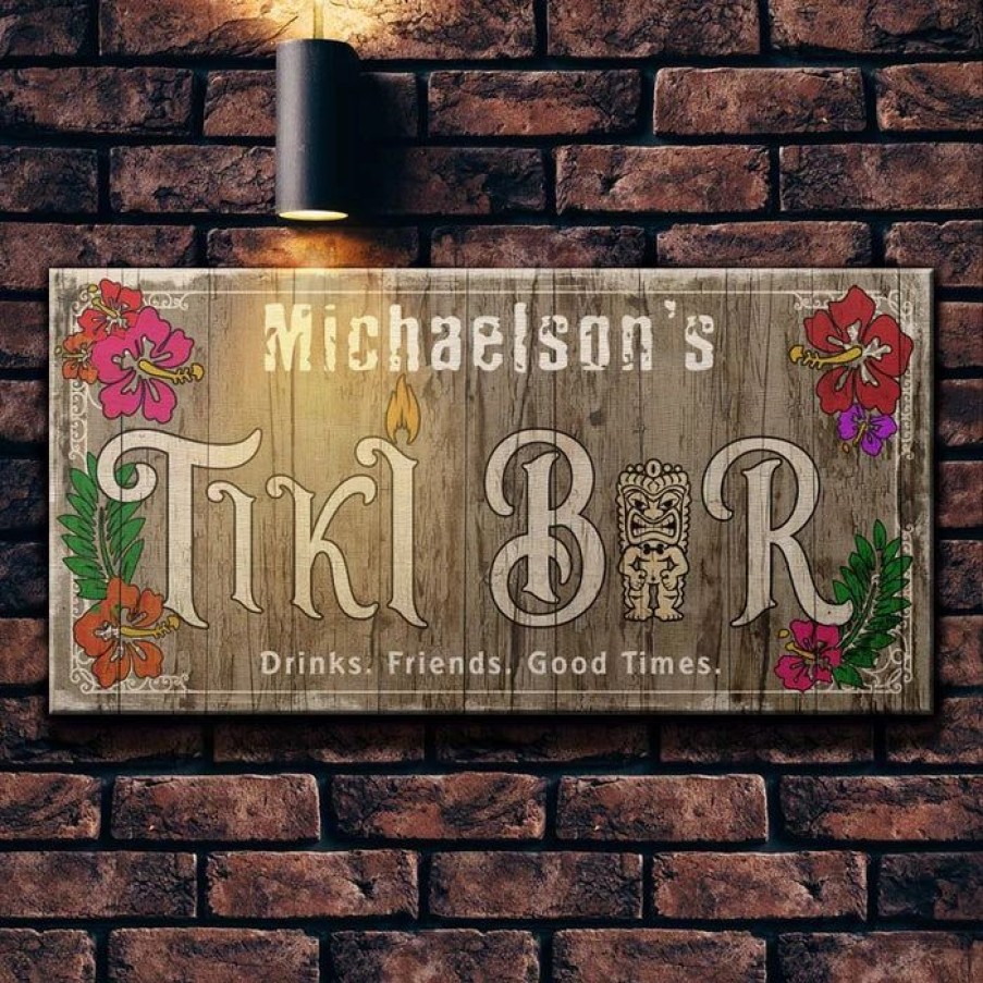 * Hot Sale Barman Customizable Large Plank Sign 11 3/4 X 23 3/4 Tiki Multiple Color Options | Bar Signs