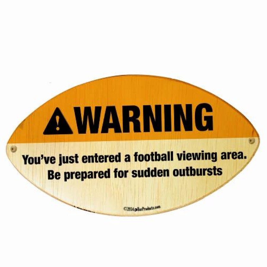 * Best Pirce Barman Warning Football Shaped Wall Plaque | Bar Signs