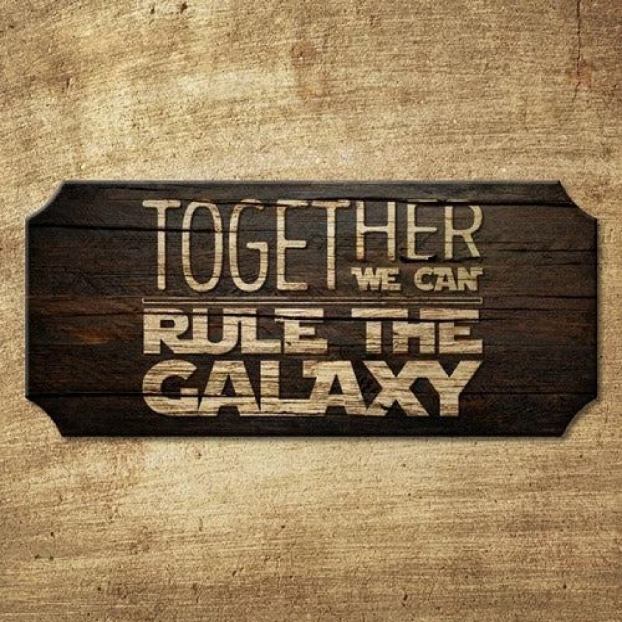 * Brand New Barman Rule The Galaxy Wood Plaque Kolorcoat Sign | Bar Signs