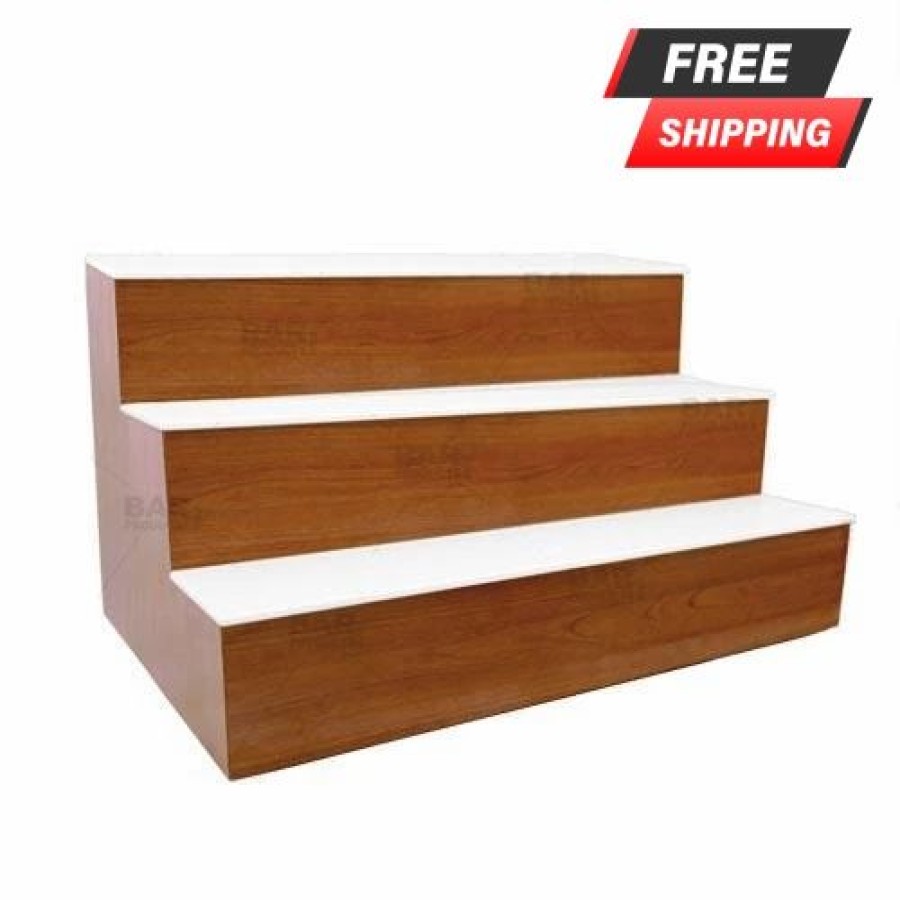 * Flash Sale Barman Barconic Led Liquor Bottle Display Shelf 3 Steps Wild Cherry Several Lengths | Liquor Bottle Shelves