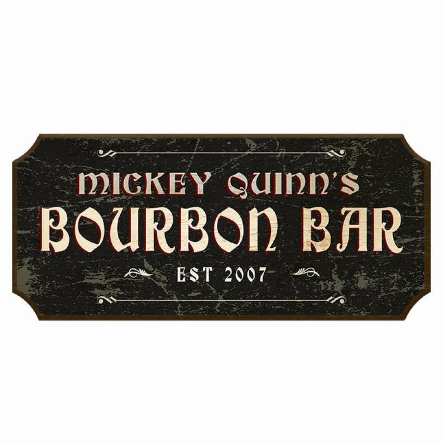 * Flash Sale Barman Customizable Wood Plaque Sign Bourbon Bar Color Options | Bar Signs