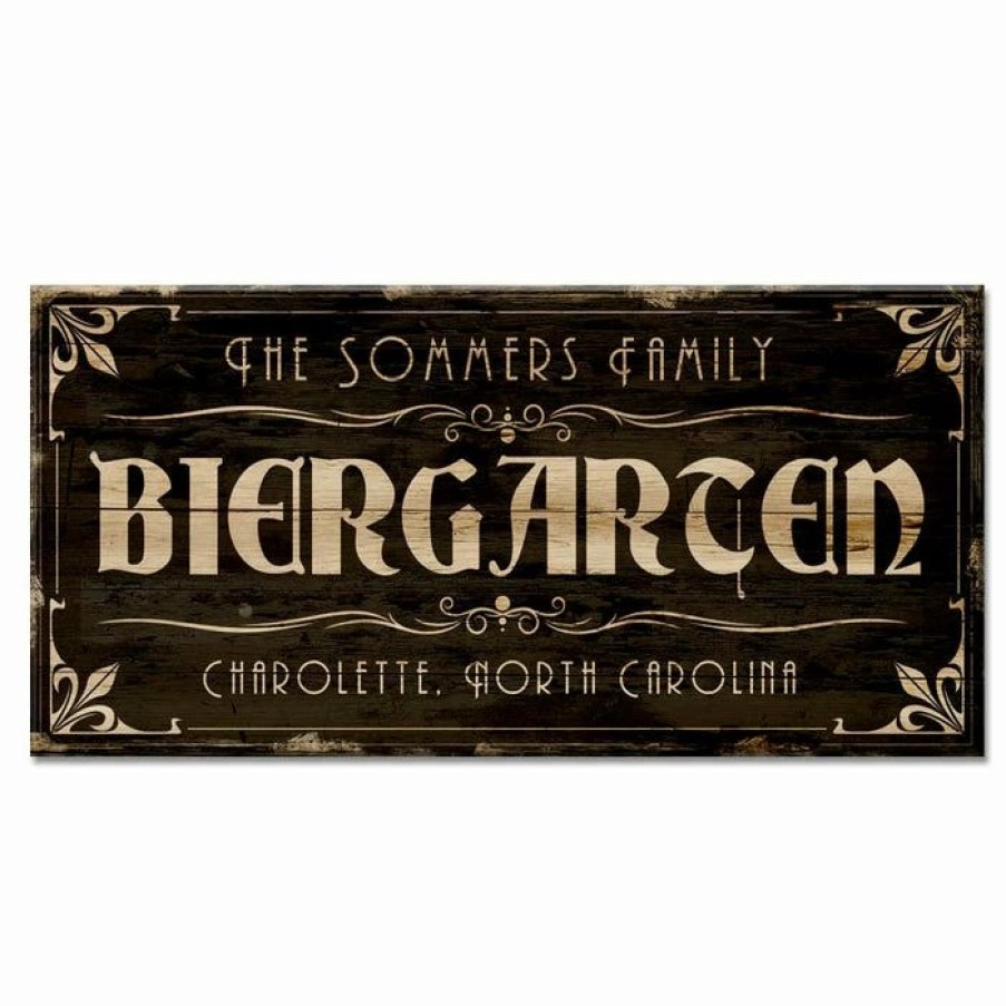 * Flash Sale Barman Customizable Large Vintage Wooden Bar Sign Biergarten 11 3/4 X 23 3/4 | Bar Signs