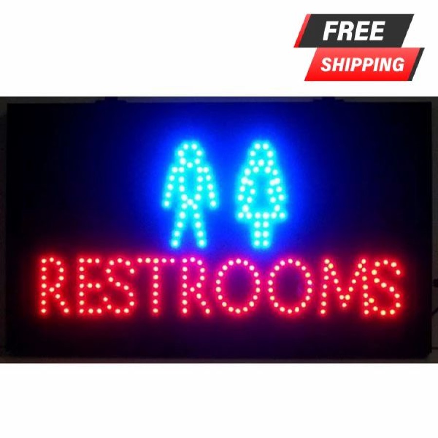 * Flash Sale Barman Restrooms Led Sign | Bar Signs