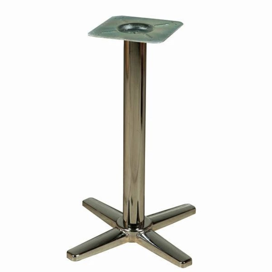 * Budget Barman Chrome Plated Cross Bases | Bar & Restaurant Tables