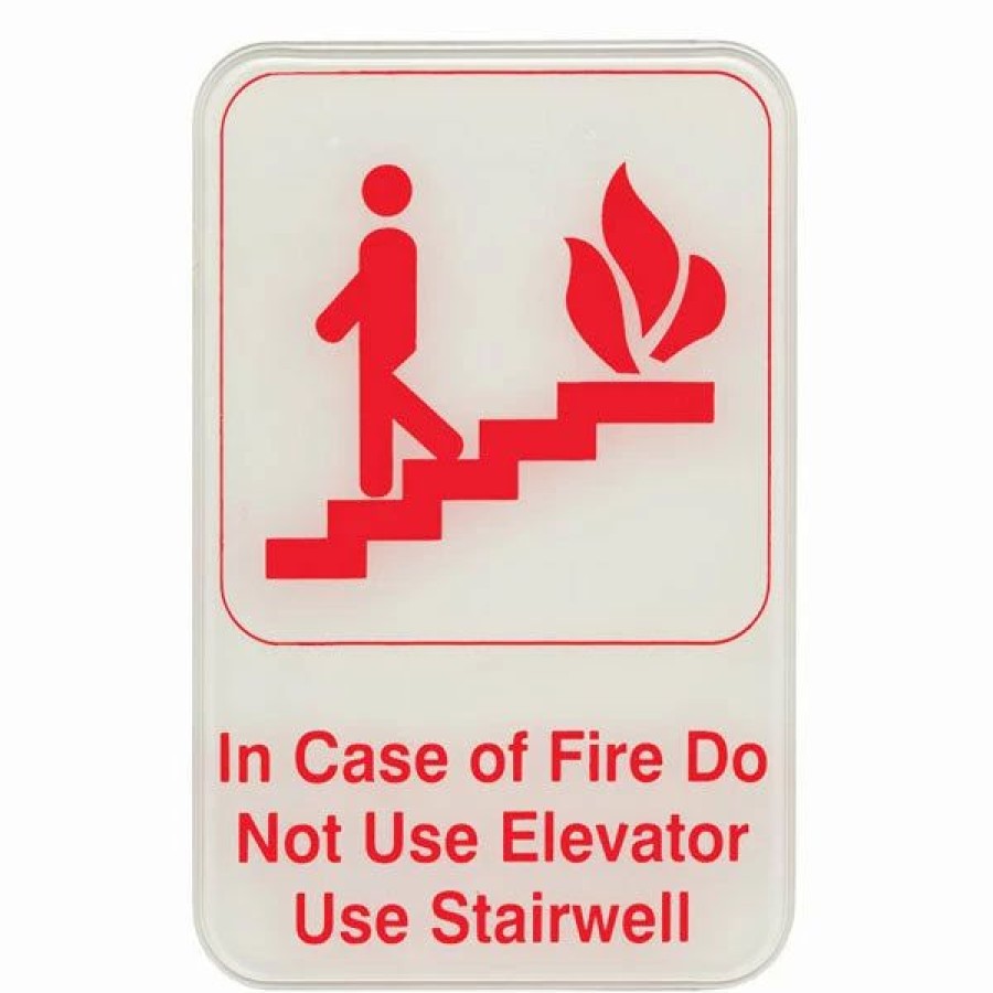 * Best Sale Barman "In Case Of Fire Do Not Use Elevator" Sign- 6 X 9 | Bar Signs