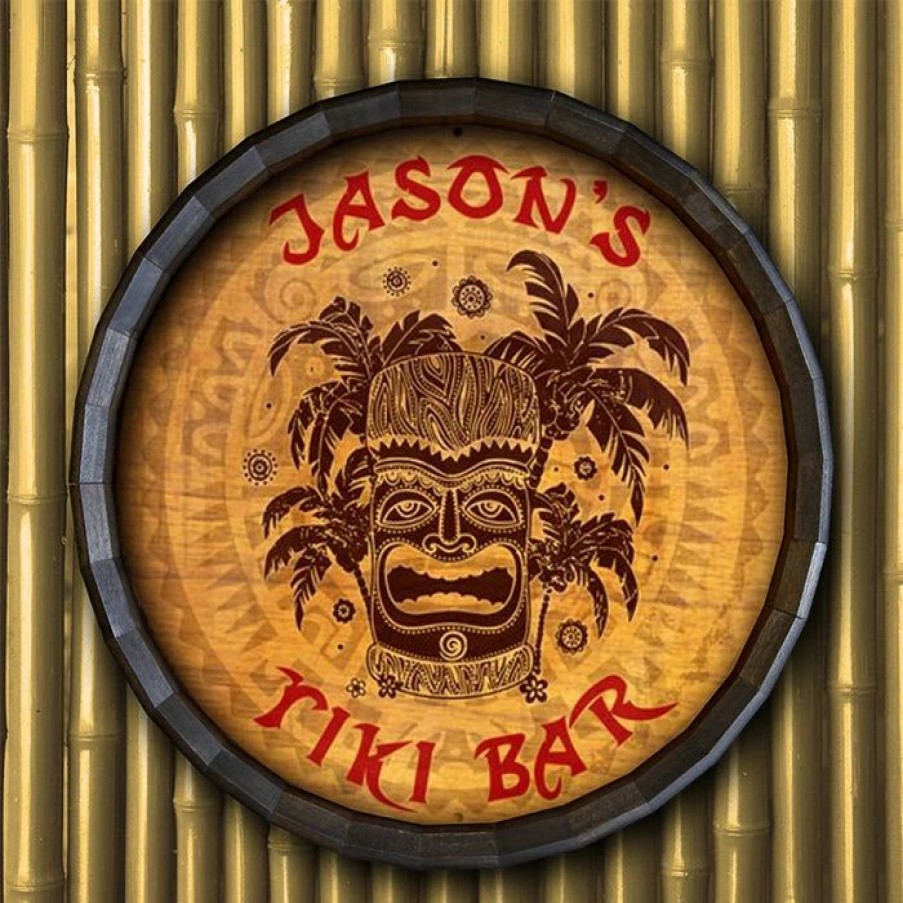 * Wholesale Barman Tiki Bar Barrel Top Tavern Sign | Bar Signs