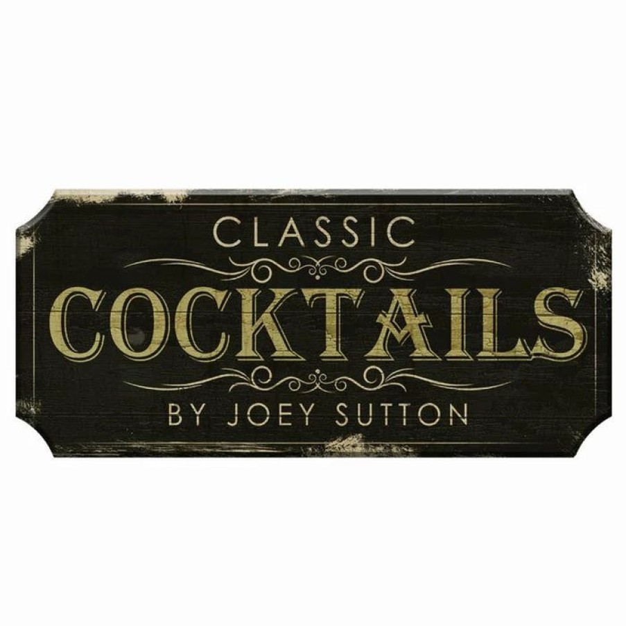 * Outlet Barman Customizable Wood Plaque Sign Classic Cocktails Color Options | Bar Signs