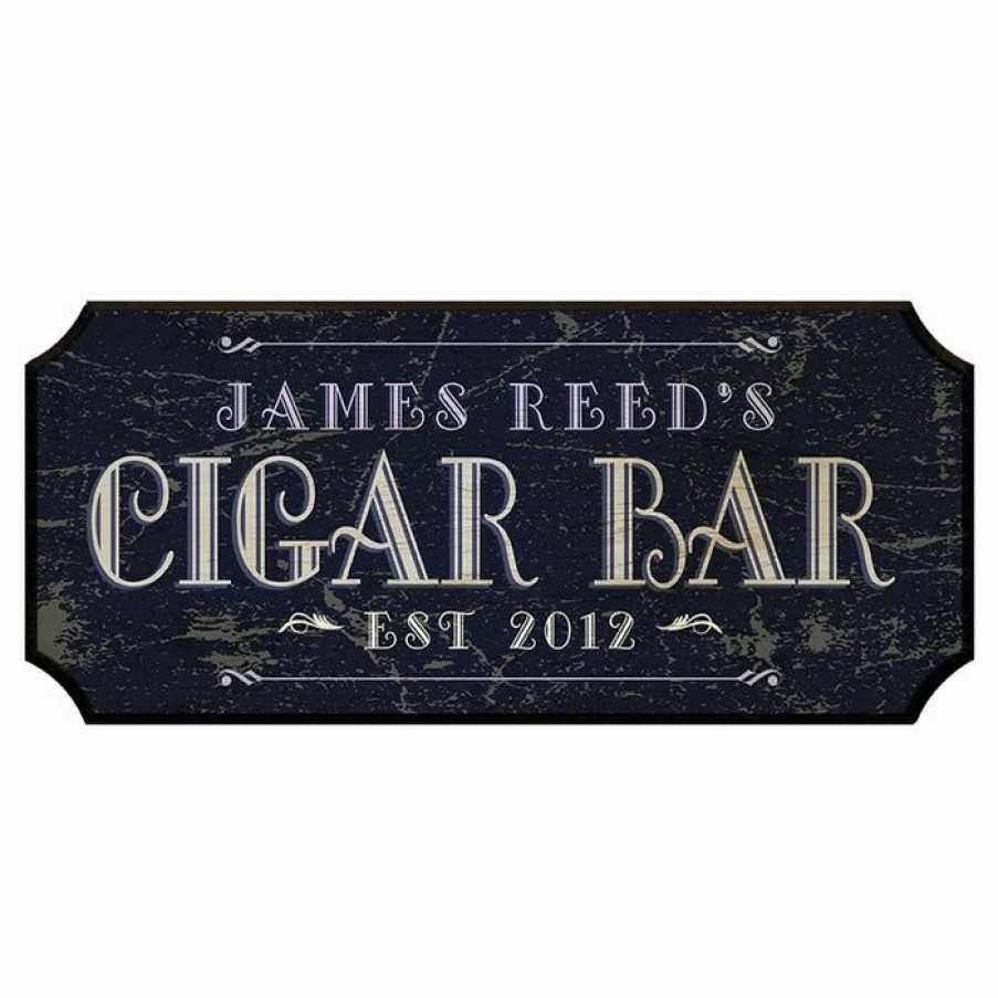 * Best Sale Barman Customizable Wood Plaque Sign Cigar Bar Color Options | Bar Signs