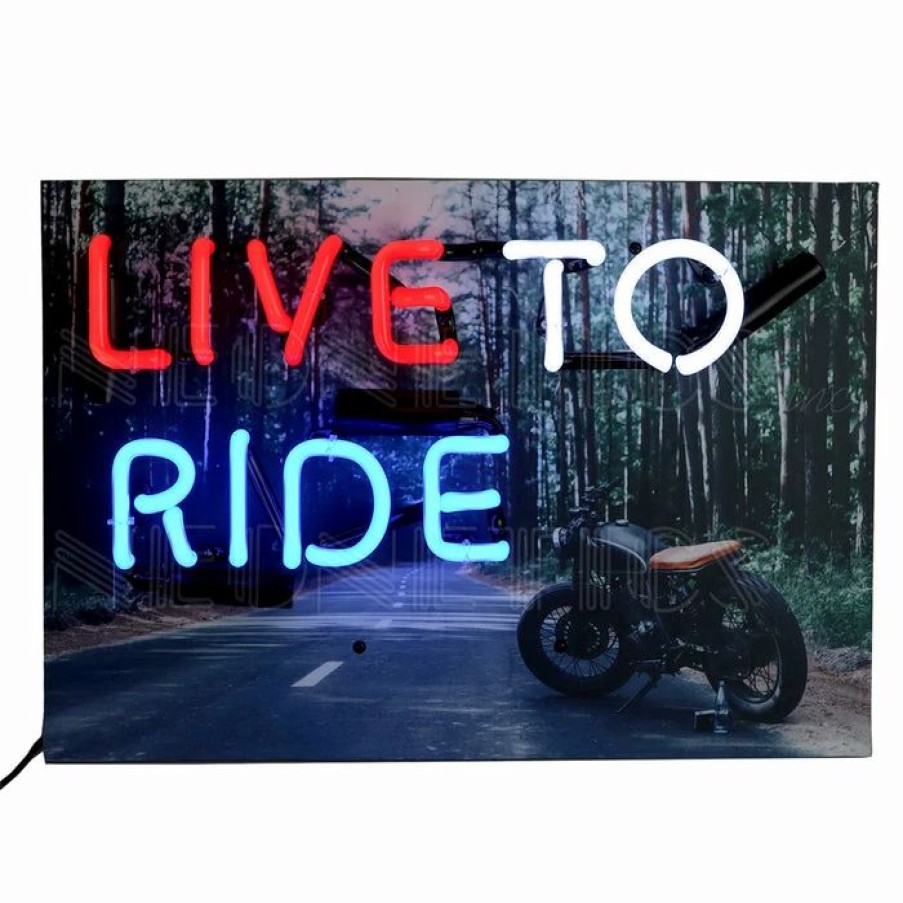 * Coupon Barman Junior Live To Ride Neon Sign | Bar Signs