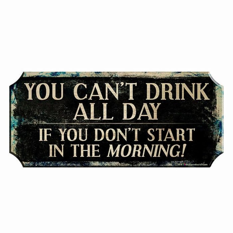 * Best Deal Barman Wood Plaque Kolorcoat Bar Sign Drink All Day | Bar Signs