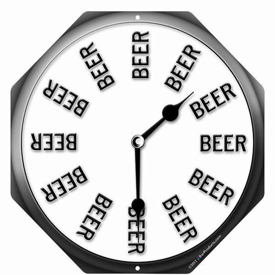 * Hot Sale Barman "Beer Thirty" Clock Kolorcoat Metal Bar Sign | Bar Signs