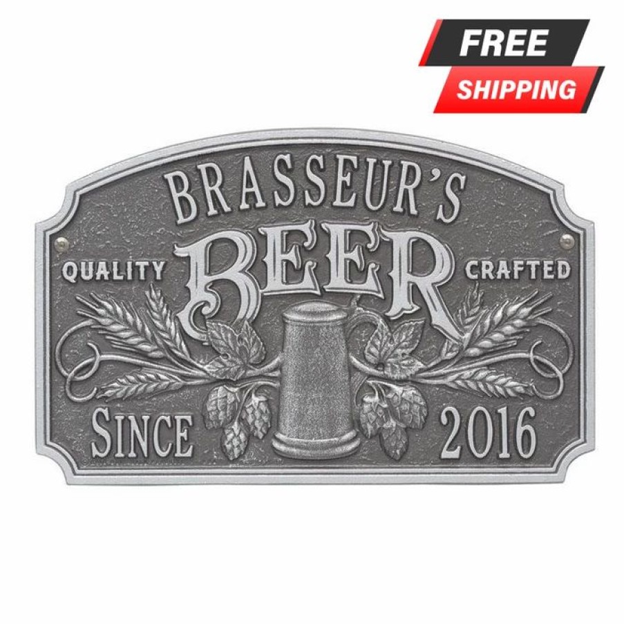 * Best Reviews Of Barman Customizable Cast Aluminum Plaque "Arch" Quality Crafted Beer | Bar Signs