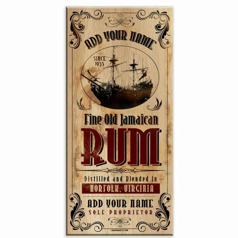 * Best Pirce Barman Customizable Large Vintage Wooden Bar Sign Jamaican Rum 11 3/4 X 23 3/4 | Bar Signs