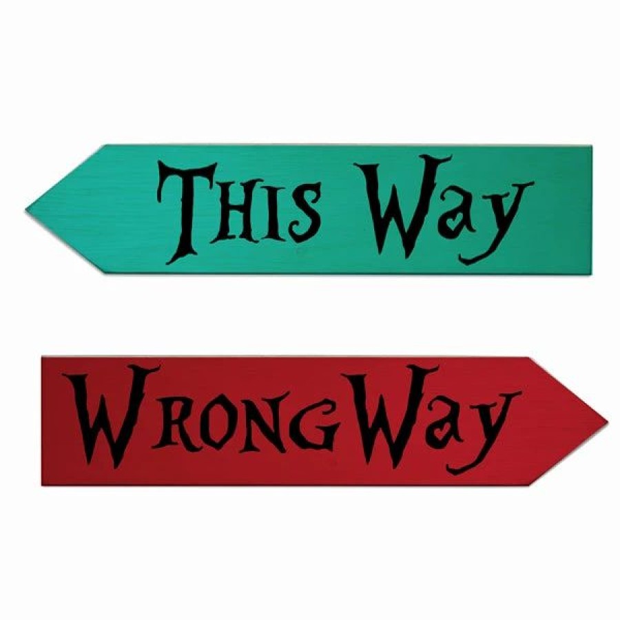 * Brand New Barman This Way Wrong Way Wood Arrow Signs | Bar Signs