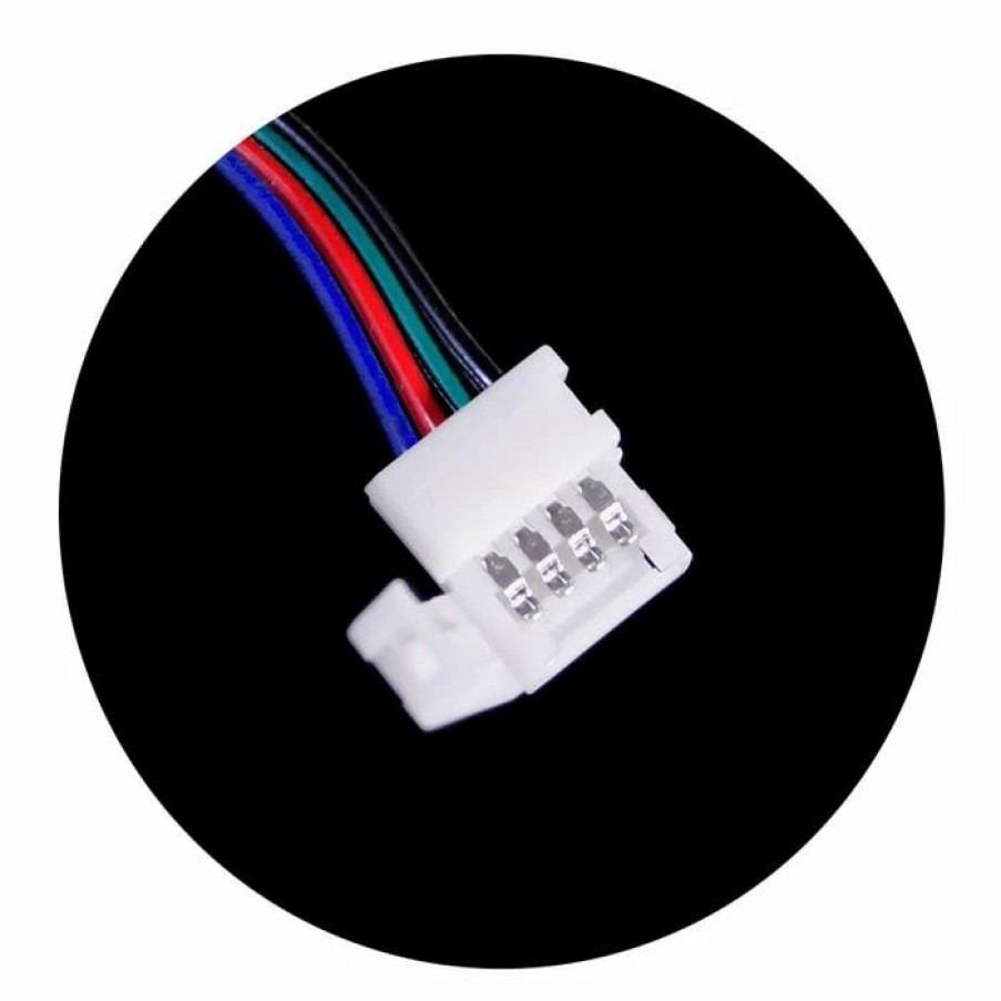 * Best Sale Barman Led Strip To Power Connector 4 Pin 10Mm | Led Liquor Bottle Display Shelves