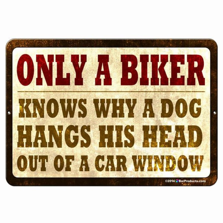 * Buy Barman Only A Biker Kolorcoat Metal Bar Sign | Bar Signs