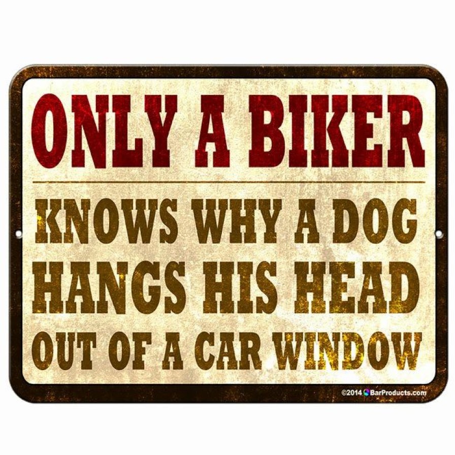 * Buy Barman Only A Biker Kolorcoat Metal Bar Sign | Bar Signs