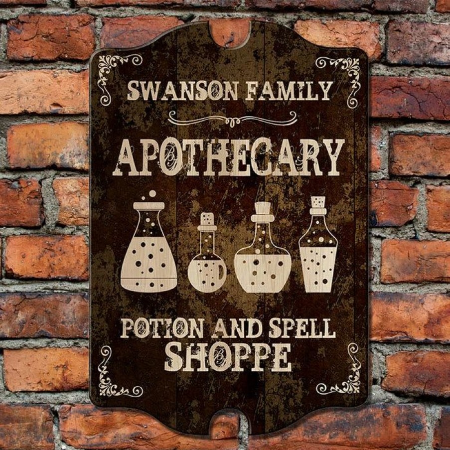 * Wholesale Barman Custom Wood Sign Tavern Shaped Apothecary | Bar Signs