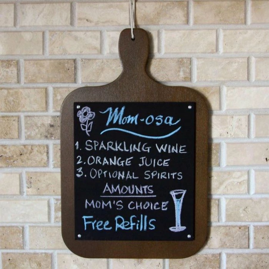 * Discount Barman Wood Plaque Menu Cutting Board Shaped Chalkboard Stain | Bar Signs