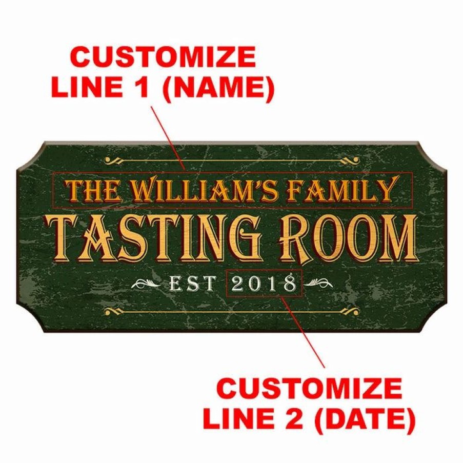 * Coupon Barman Customizable Wood Plaque Sign Tasting Room Color Options | Bar Signs