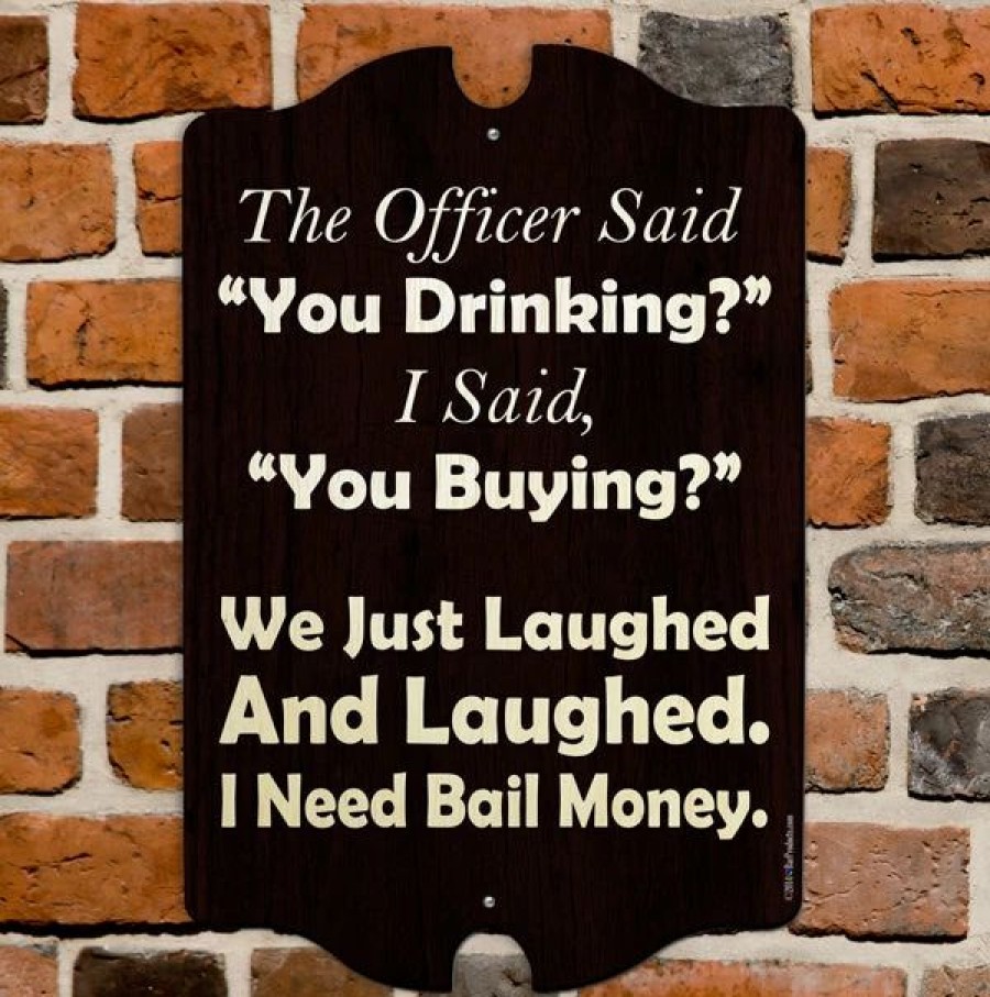 * Promo Barman I Need Bail Money Kolorcoat Wood Bar Sign Tavern Shaped | Bar Signs