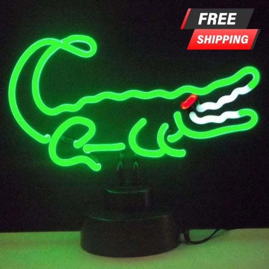 * Coupon Barman Alligator Neon Sculpture | Bar Signs