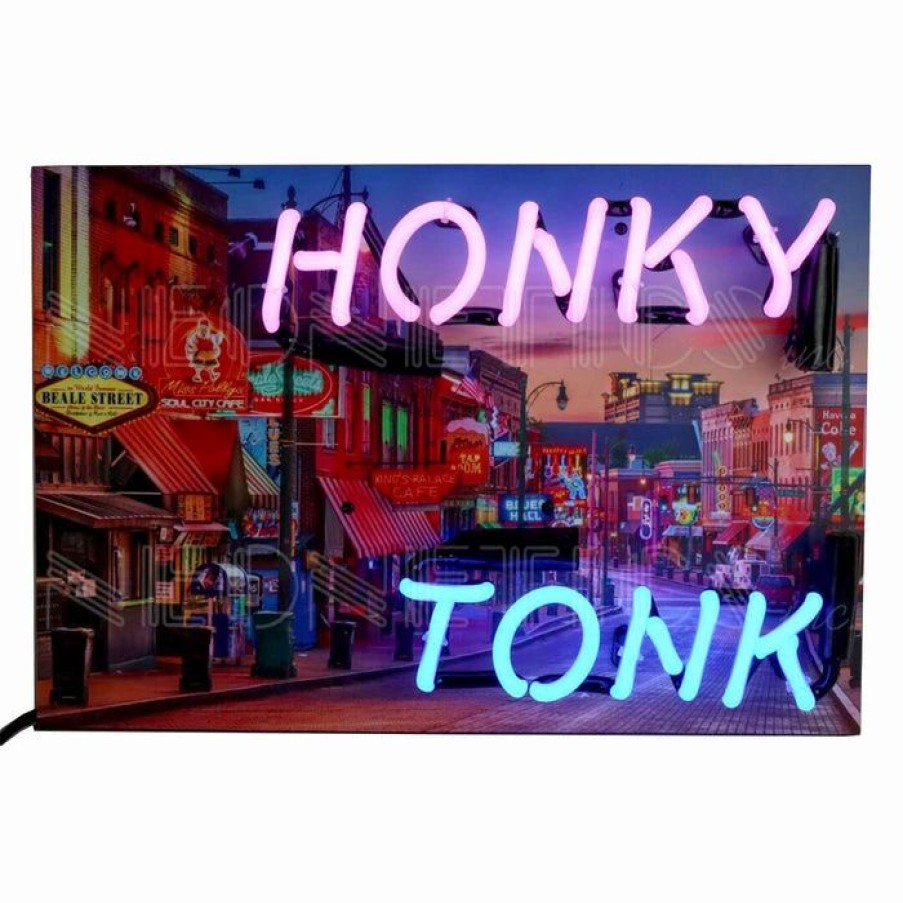 * Discount Barman Junior Honky Tonk Neon Sign | Bar Signs