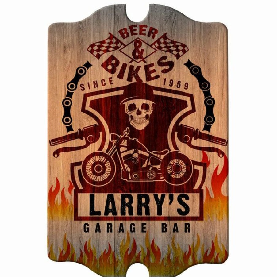 * Cheapest Barman Custom Tavern Shaped Wood Bar Sign Biker | Bar Signs