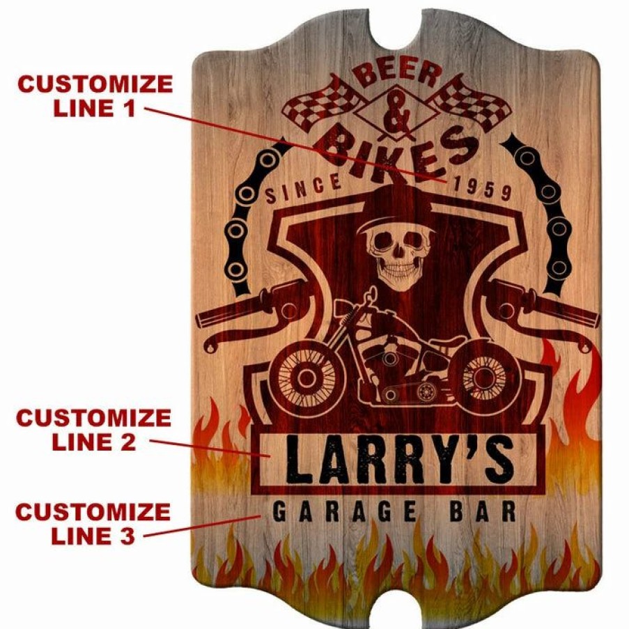 * Cheapest Barman Custom Tavern Shaped Wood Bar Sign Biker | Bar Signs