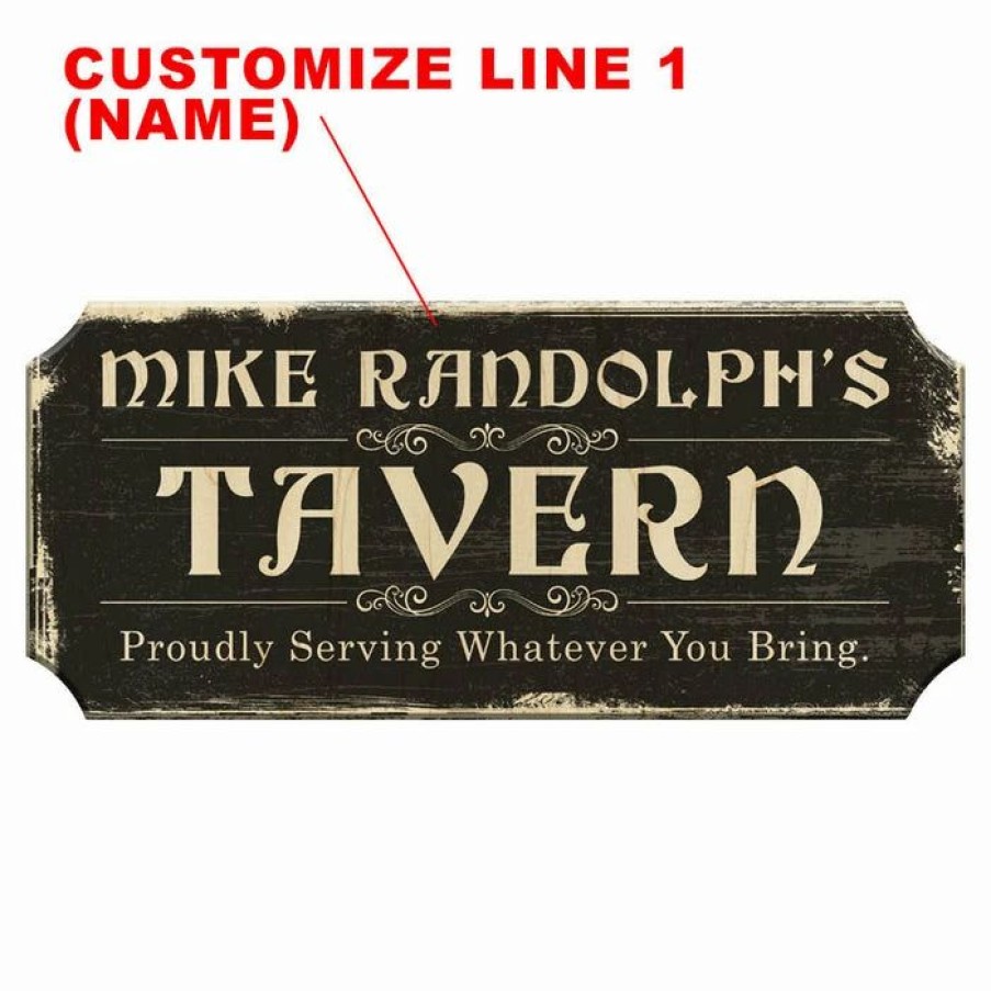 * Buy Barman Customizable Wood Plaque Sign Tavern Color Options | Bar Signs