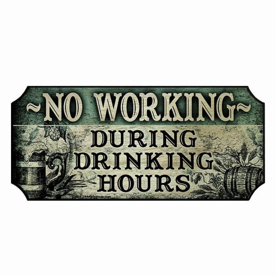 * Best Deal Barman Wood Plaque Kolorcoat Bar Sign No Working | Bar Signs