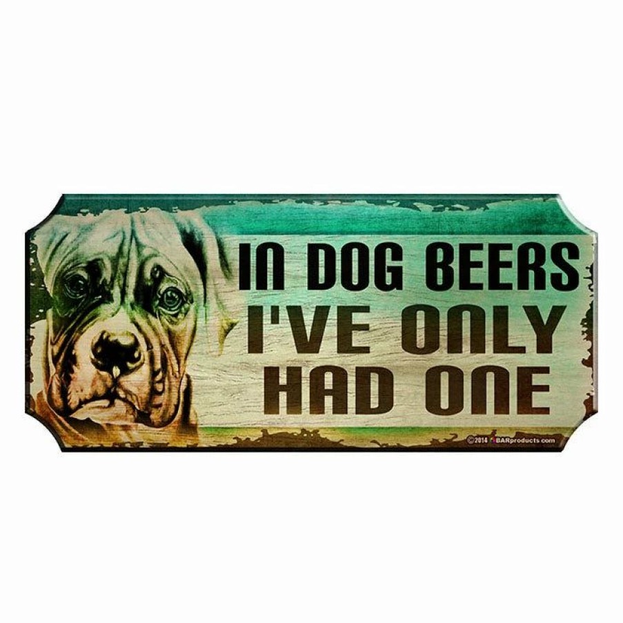 * Coupon Barman Wood Plaque Kolorcoat Bar Sign In Dog Beers | Bar Signs