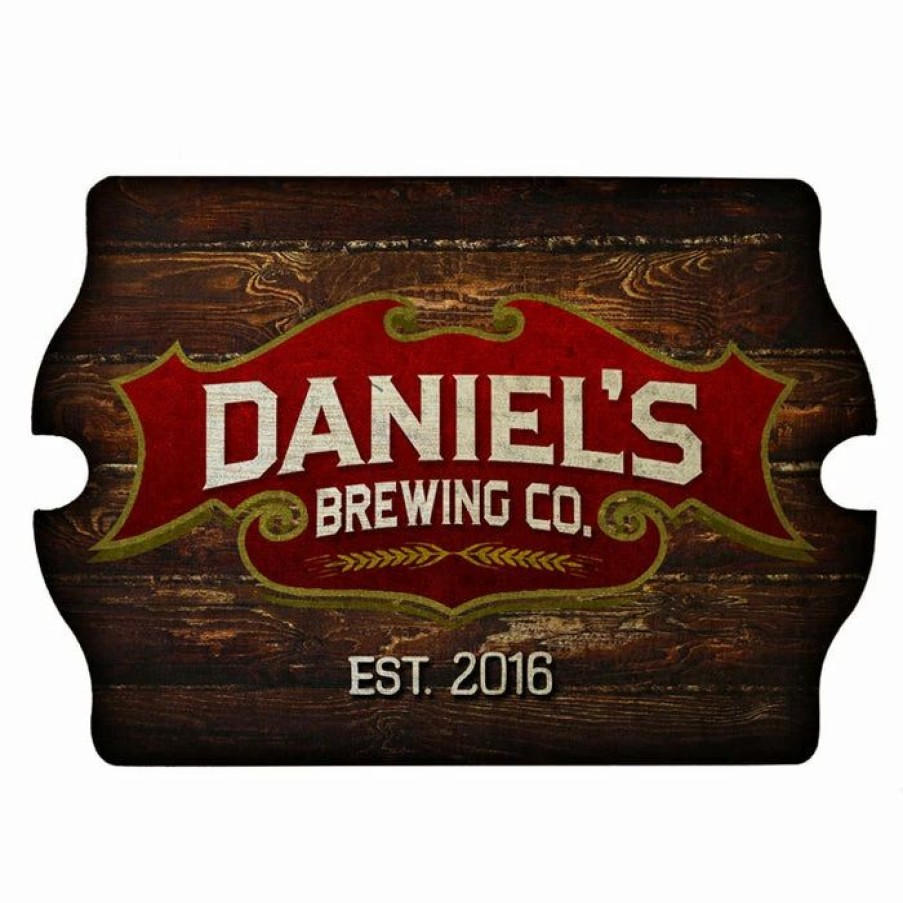 * Top 10 Barman Custom Tavern Shaped Wood Bar Sign Brewing Company | Bar Signs